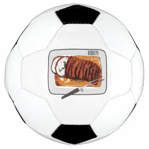 Balón De Fútbol Ilustracion personalizado de pavo asado