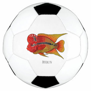 Balón De Fútbol Ilustracion personalizado de peces cíclicos de cue