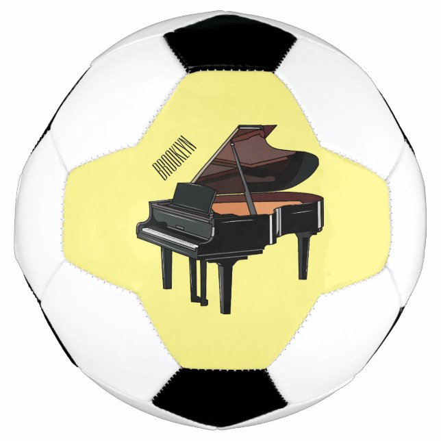 Balón De Fútbol Ilustracion personalizado de piano (Anverso)