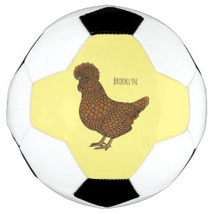 Balón De Fútbol Ilustracion personalizado de pollo polaco Chamois