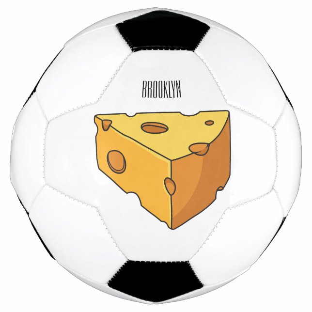 Balón De Fútbol Ilustracion personalizado de queso (Anverso)