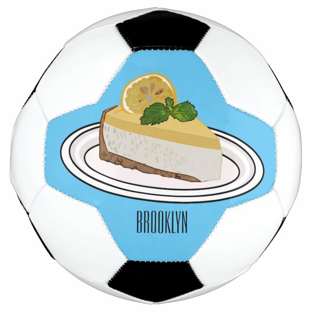 Balón De Fútbol Ilustracion personalizado de queso de limón (Anverso)