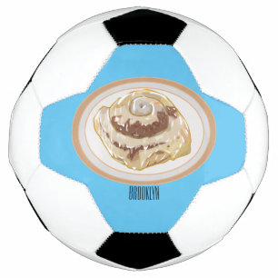 Balón De Fútbol Ilustracion personalizado de rollo de canela