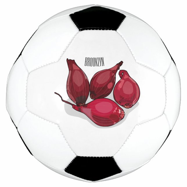Balón De Fútbol Ilustracion personalizado de Shallot (Anverso)