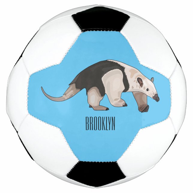 Balón De Fútbol Ilustracion personalizado de Tamandua (Anverso)