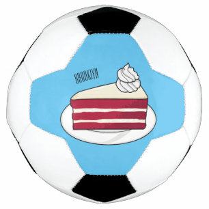 Balón De Fútbol Ilustracion personalizado de tarta de terciopelo r