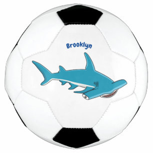 Balón De Fútbol Ilustracion personalizado de tiburón martillo