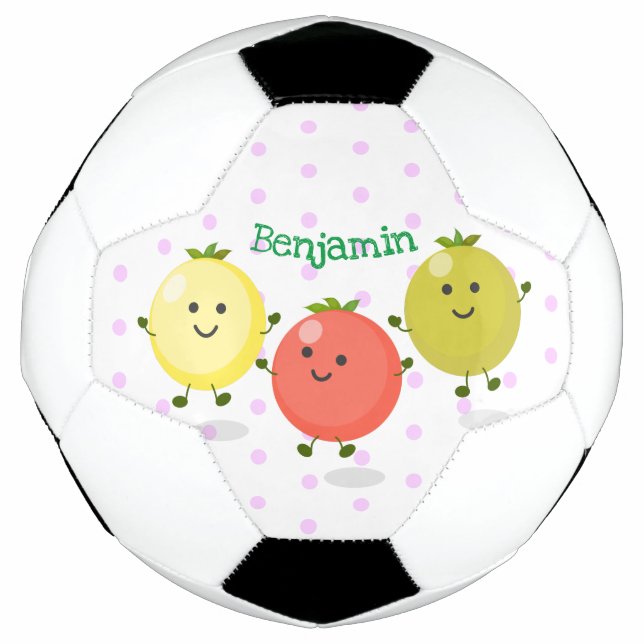 Balón De Fútbol Ilustracion personalizado de tomates de cerezo (Anverso)