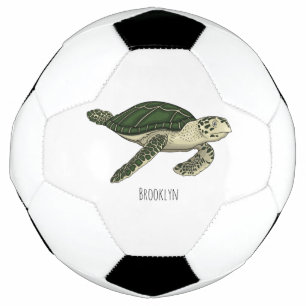 Balón De Fútbol Ilustracion personalizado de tortugas marinas