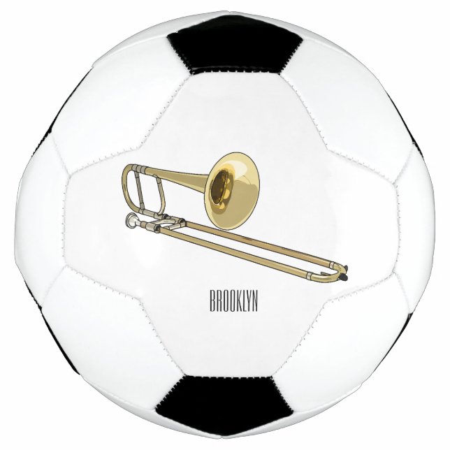 Balón De Fútbol Ilustracion personalizado de Trombone (Anverso)