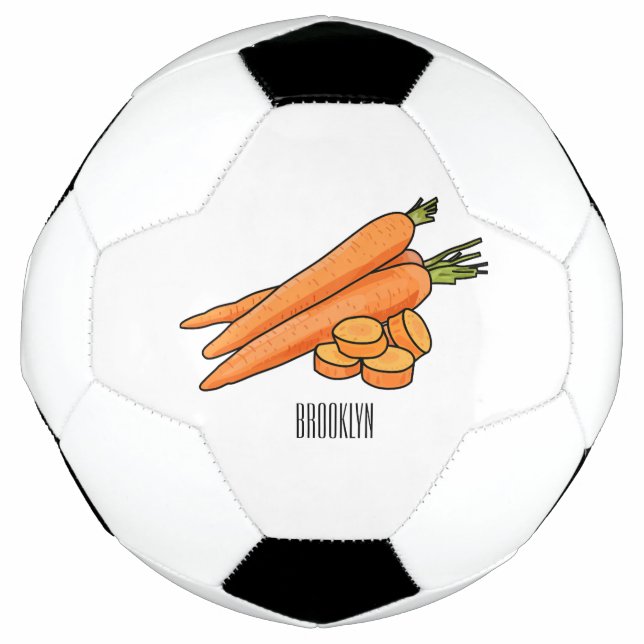 Balón De Fútbol Ilustracion personalizado de zanahoria (Anverso)