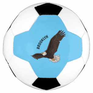 Balón De Fútbol Ilustracion personalizado del águila calva