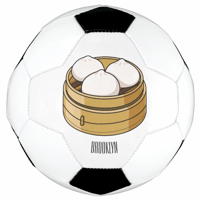 Balón De Fútbol Ilustracion personalizado Dim sum (Anverso)