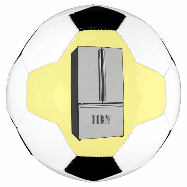 Balón De Fútbol Ilustracion personalizado frigorífico de puerta fr (Anverso)