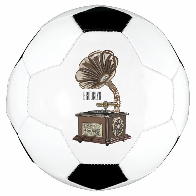 Balón De Fútbol Ilustracion personalizado girable (Anverso)