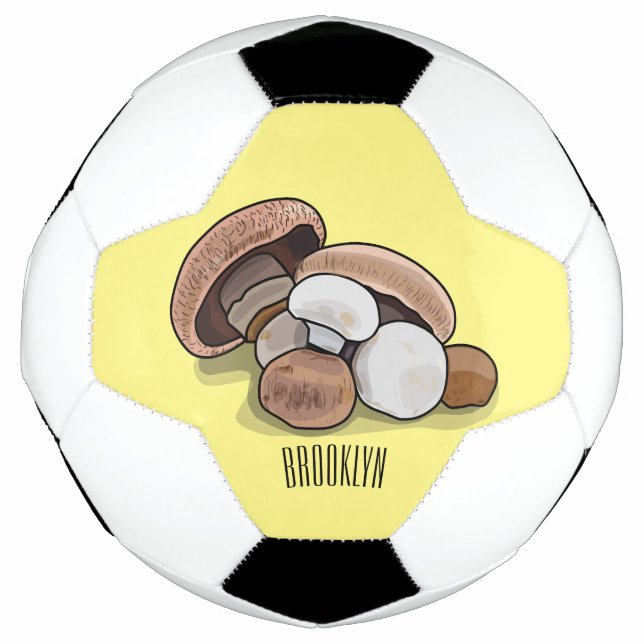 Balón De Fútbol Ilustracion personalizado hongo (Anverso)