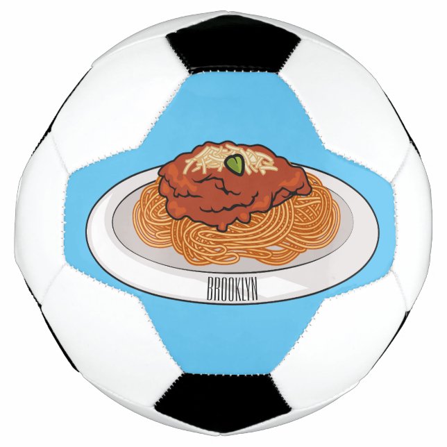Balón De Fútbol Ilustracion personalizado Spaghetti (Anverso)