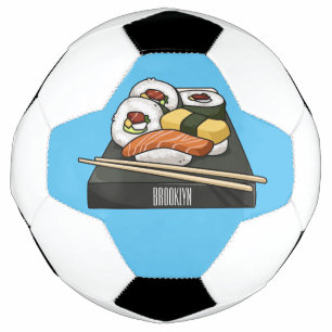 Balón De Fútbol Ilustracion personalizado Sushi