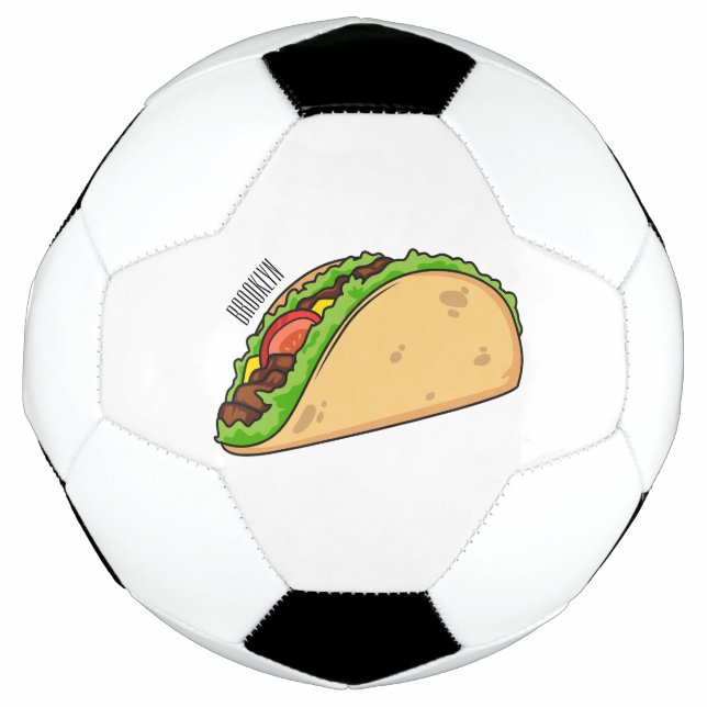 Balón De Fútbol Ilustracion personalizado Taco (Anverso)