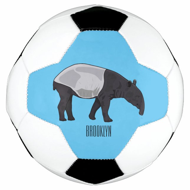 Balón De Fútbol Ilustracion personalizado Tapir (Anverso)