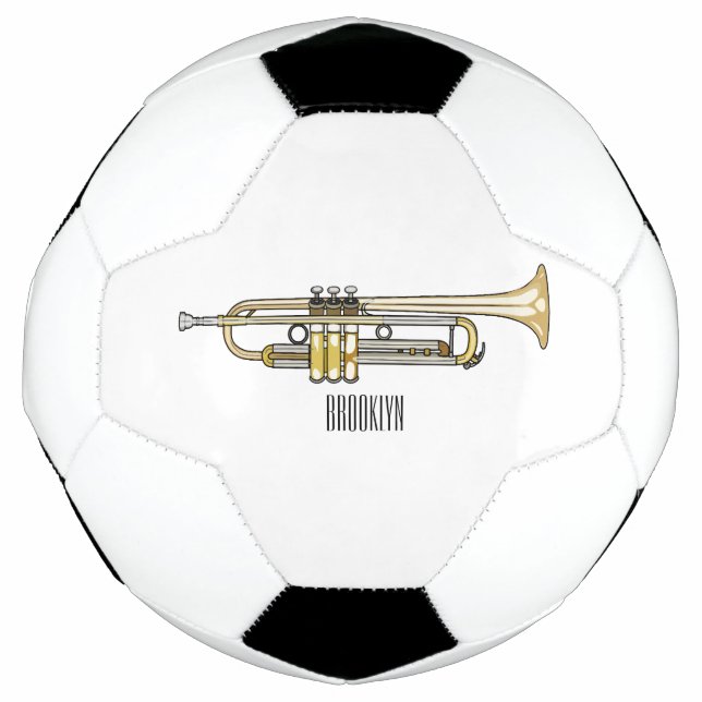 Balón De Fútbol Ilustracion personalizado Trumpet (Anverso)