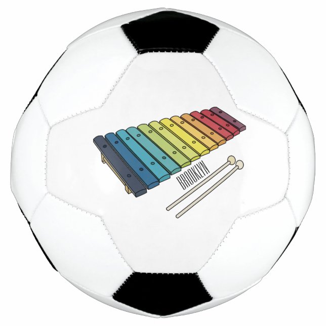 Balón De Fútbol Ilustracion personalizado xilófono (Anverso)