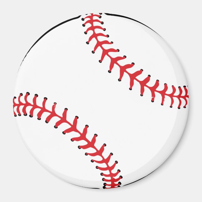 Balón de fútbol imán rojo y blanco (Frente)