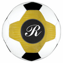 Balón De Fútbol Impresión de textura de coligador amarillo monogra