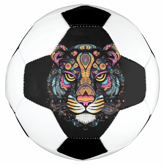 Balón De Fútbol Impresionante cabeza de tigre (Anverso)