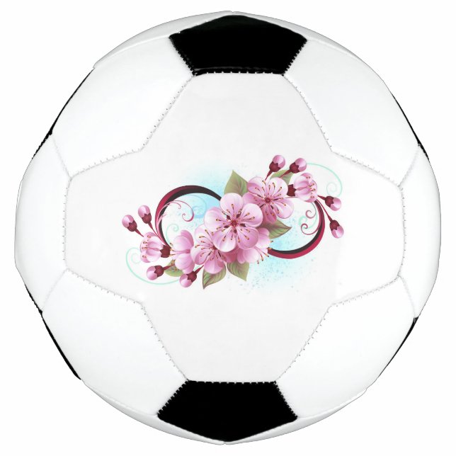 Balón De Fútbol Infinito con las flores de flores de Sakura Blosso (Anverso)