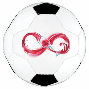 Balón De Fútbol Infinito con vino Rojo