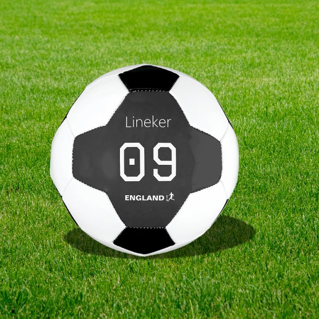 Balón de Fútbol Inglaterra Negro Blanco Nombre Núm (Subido por el creador)