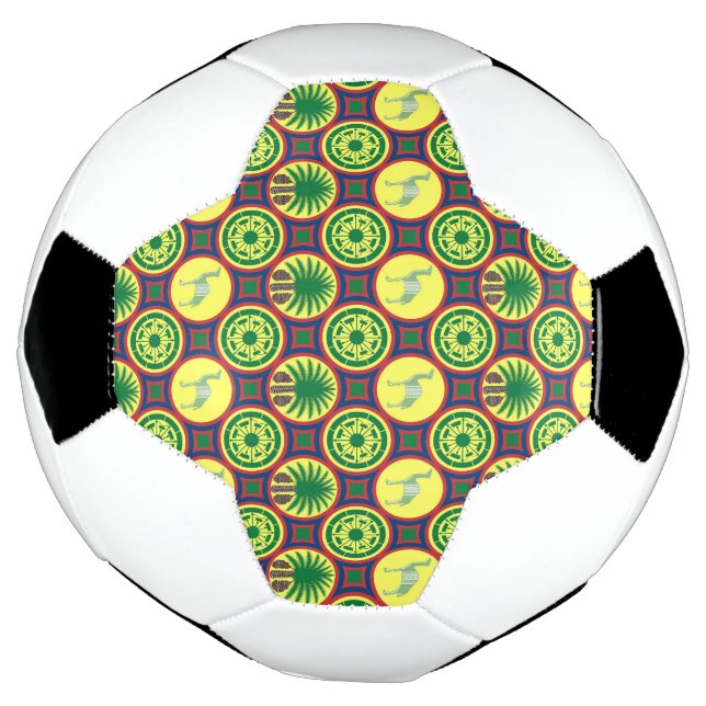 Balón De Fútbol Jamahiri ® Libya | Africa Pattern (Girado)