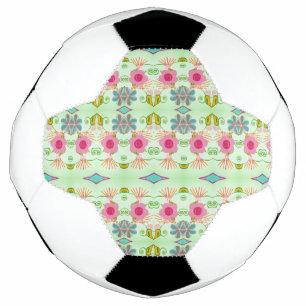 Balón De Fútbol Jardín ecléctico encantador: Belleza floral divers