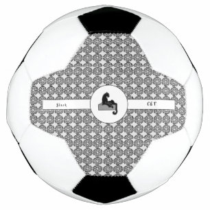 Balón De Fútbol Jefe Lady Black Cat y Flores de patrón