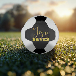 Balón De Fútbol Jesús Salva Amarillo Glitter Dorado