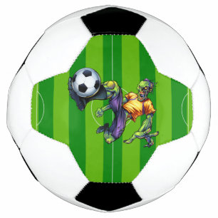 Balón De Fútbol Jugador central de fútbol de zombies pateando el c