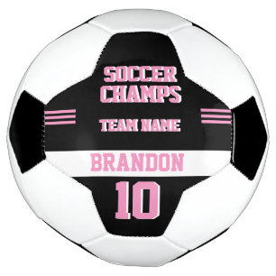 Balón De Fútbol jugador deporte campeonatos de fútbol negro rosa p