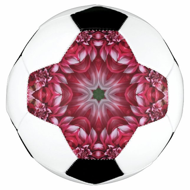 Balón De Fútbol Kaleidoscopic Crimson Dahlia (Anverso)
