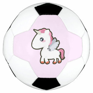 Balón De Fútbol Kawaii Unicorn