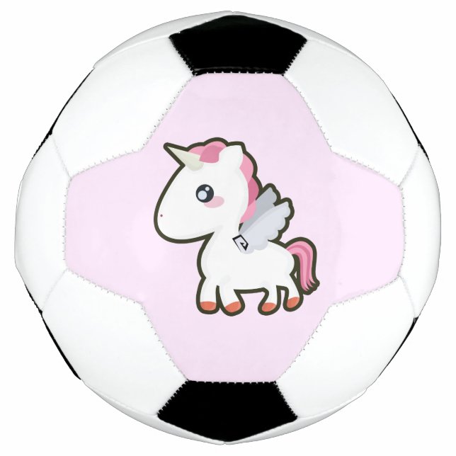 Balón De Fútbol Kawaii Unicorn (Anverso)