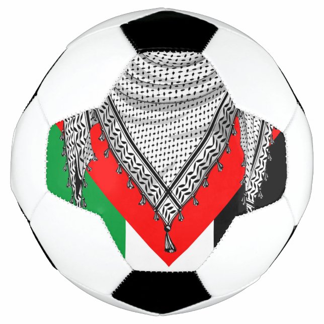 Balón De Fútbol Keffiyeh palestino Scarf tejido tradicional (Anverso)
