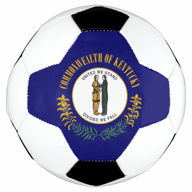 Balón De Fútbol Kentucky: Commonwealth Bluegrass Bandera del estad (Anverso)
