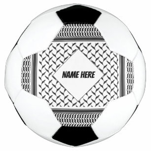 Balón De Fútbol Kuffiya jordano palestino shemag negro y blanco