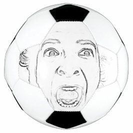 Balón De Fútbol La asustada anciana gritando cara graciosa