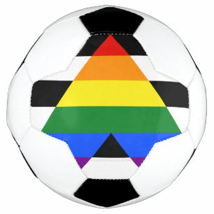 Balón De Fútbol La bandera de aliado heterosexual de SlipperyJoe c