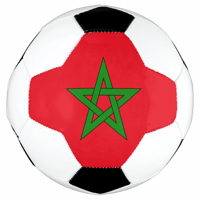 Balón De Fútbol la bandera del reino de Marruecos (Anverso)