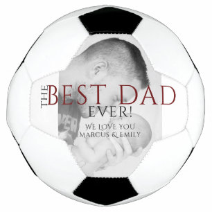 Balón De Fútbol La mejor foto blanca negra del día del padre