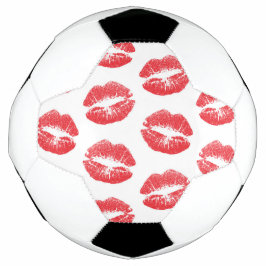 Balón De Fútbol Labios Rojos, Patrón De Labios, Lápiz Labial Rojo,