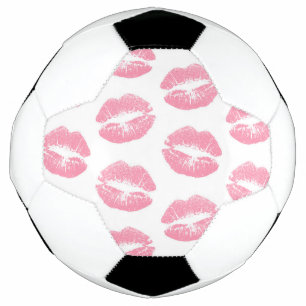 Balón De Fútbol Labios Rosados, Patrón De Labios, Palo De Labios R